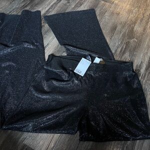 H&M Glittery Black Pants